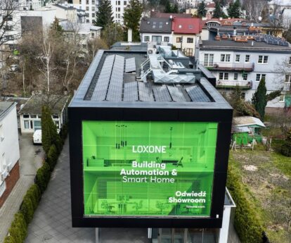Siedzba Loxone Polska w Warszawie z fotowoltaiką